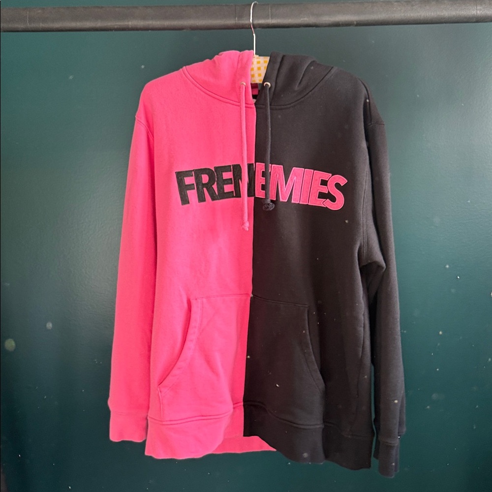 Frenemies Teddy Fresh Trisha Paytas Black Pink Unisex Hoodie RARE Size Large